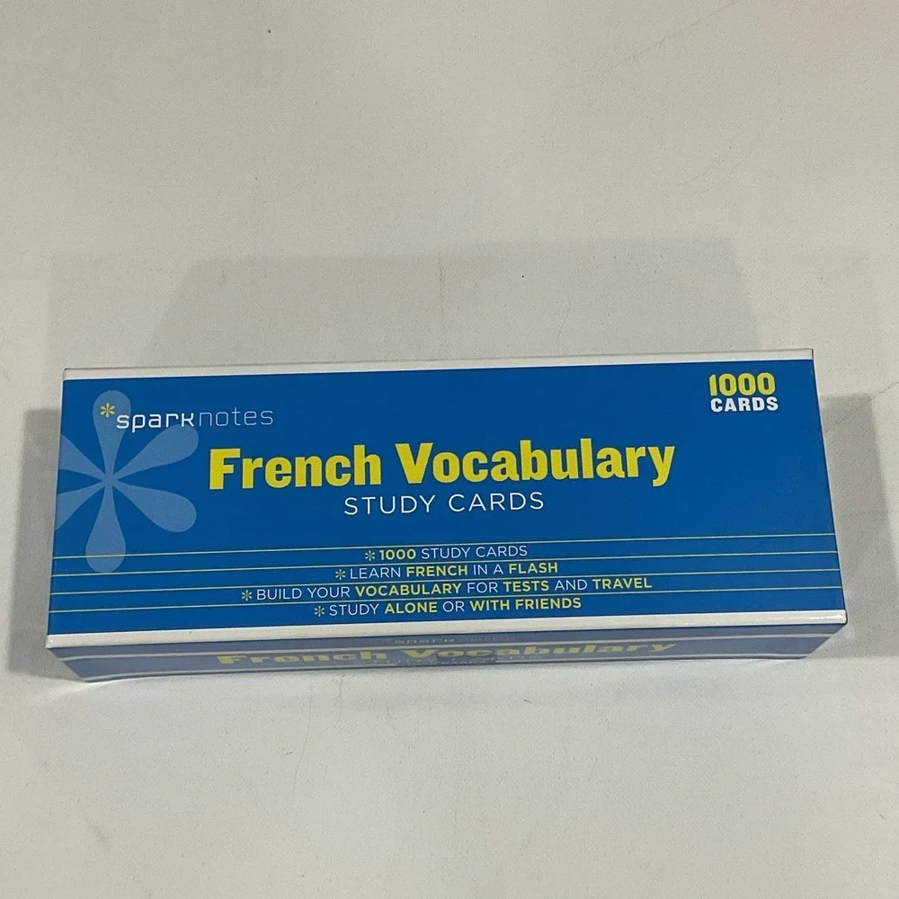 French Vocabulary Study Flash‎ Cards Spark Notes 1000 Homeschool Curriculum